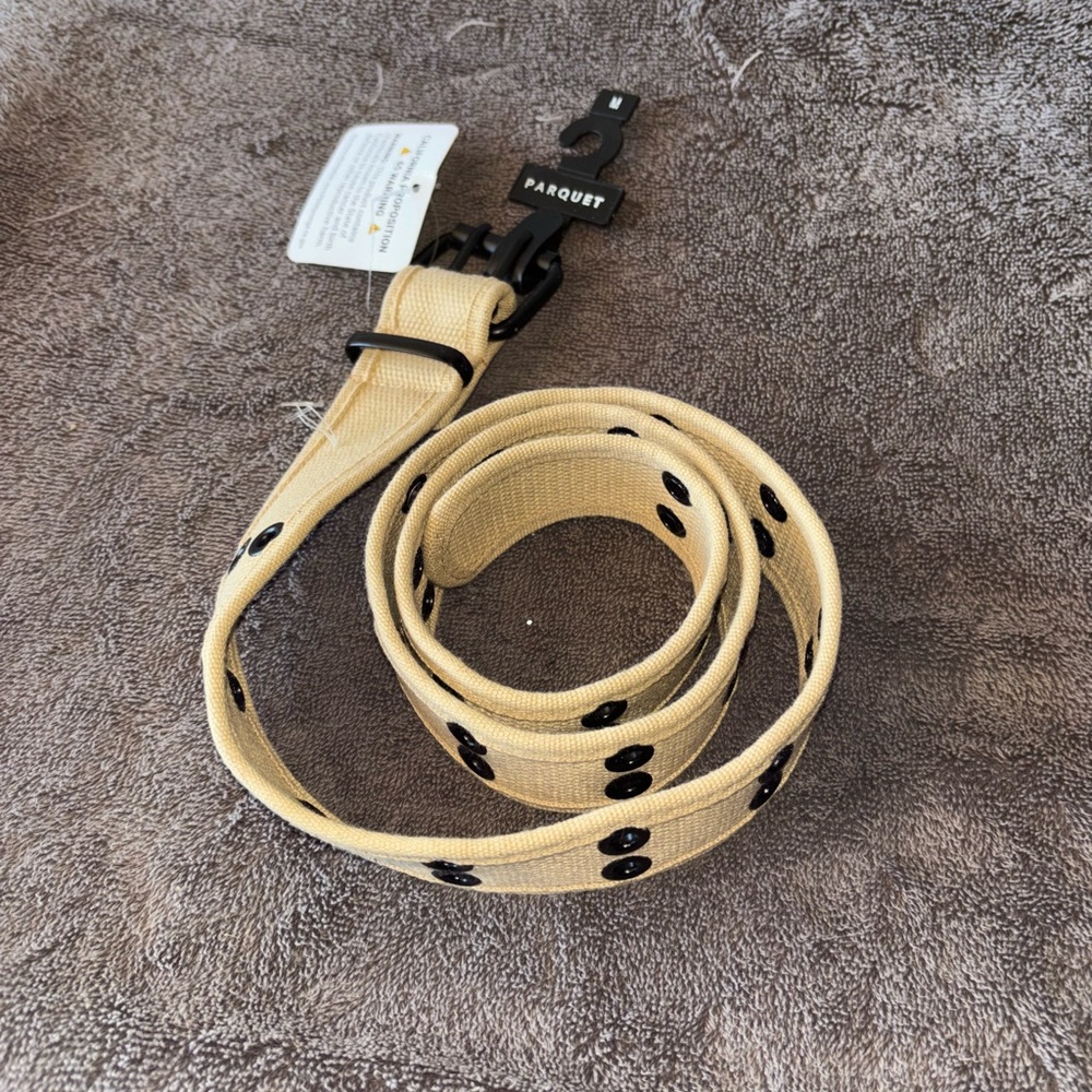 Parquet tan canvas belt size M